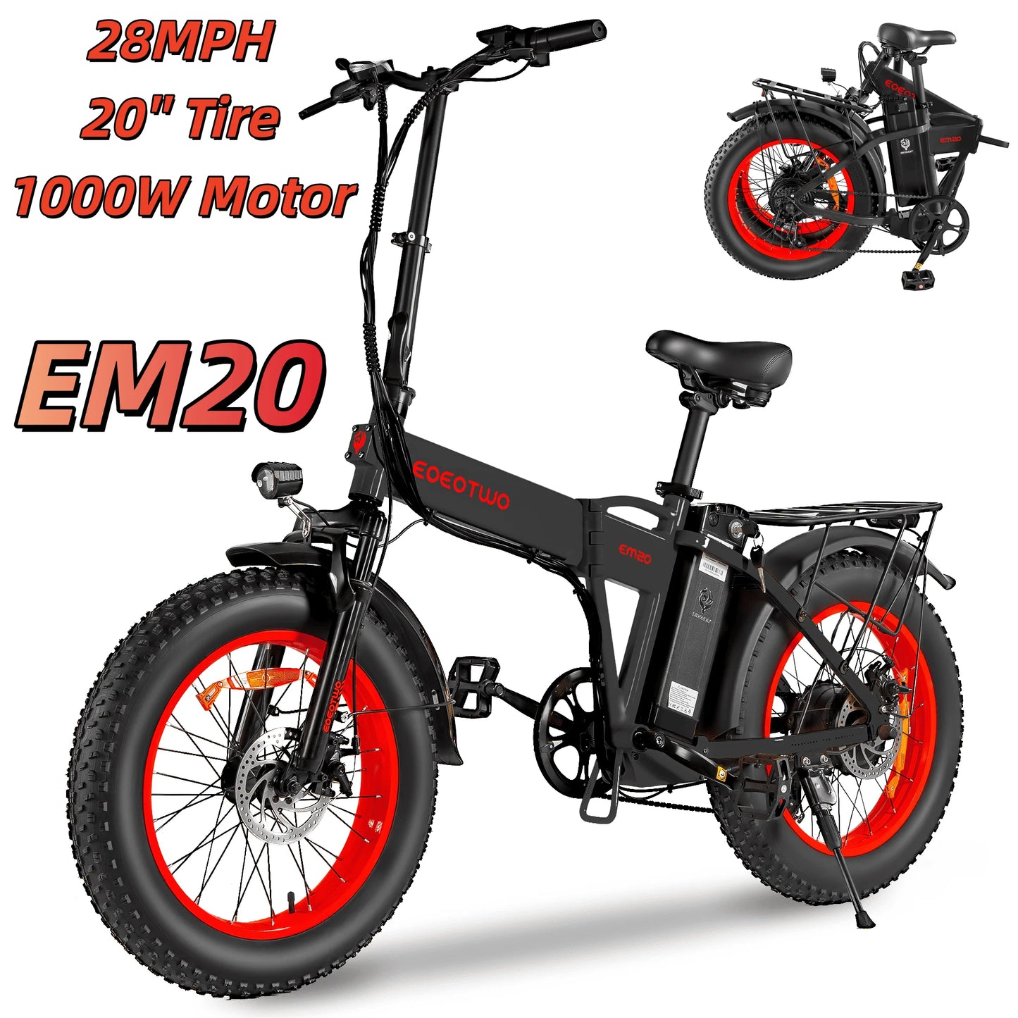 EOEOTWO 1500W Electric Fat Tire Ebike With High Speed