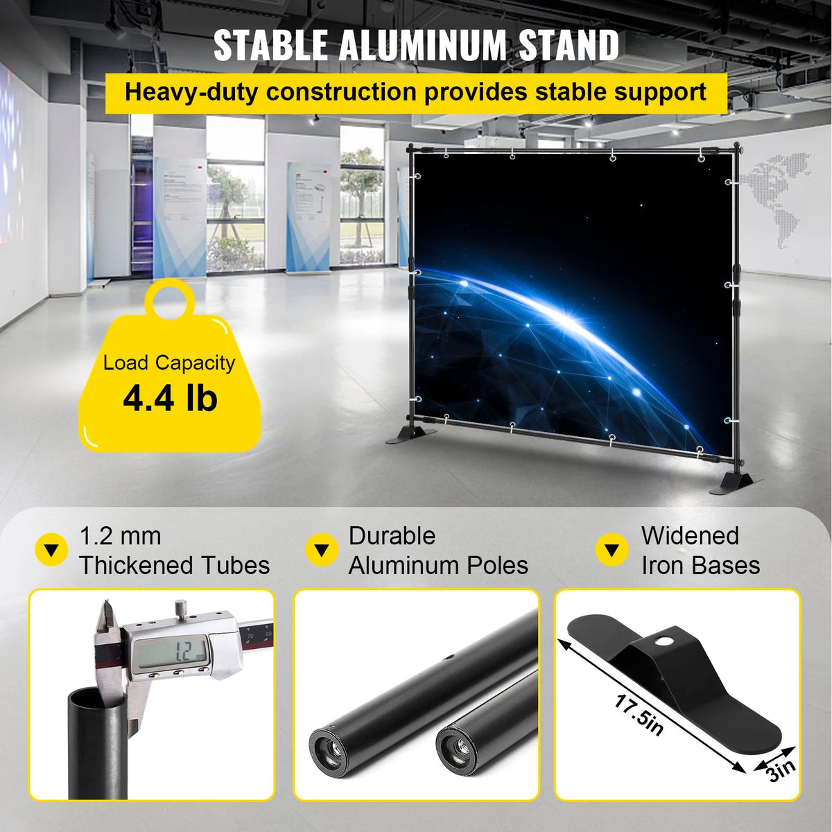 SucceBuy Adjustable Telescopic Backdrop Stand For Photography