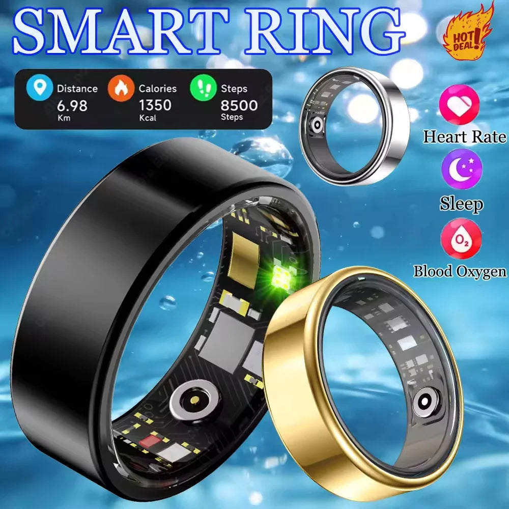 Bluetooth Smart Ring For Heart Rate And Blood Pressure Tracking