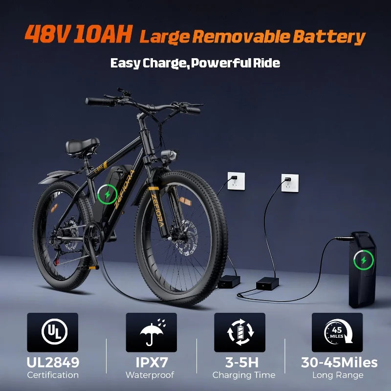 Hot 20 26 Inch Electric Bike,1000w 2000w 30-50mph 30-60miles 48v 10ah 15ah 17.5ah 20ah Aluminum Alloy,for Electric Bicycle