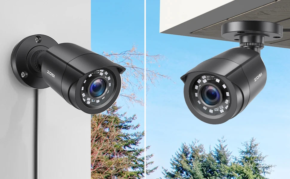 ZOSI 3K Lite Security Camera System AI Human Vehicle Detection 8CH HD TVI Video DVR Recorder 2MP 1080P CCTV Surveillance Camera