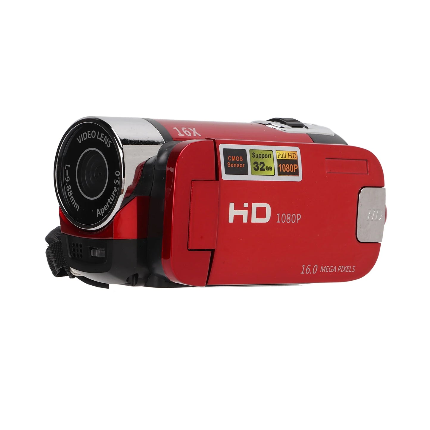 Video Camera Camcorder Handheld 16MP 270° Rotation Digital Camcorders Full HD 1080P Portable for Kids for Gifts for Family