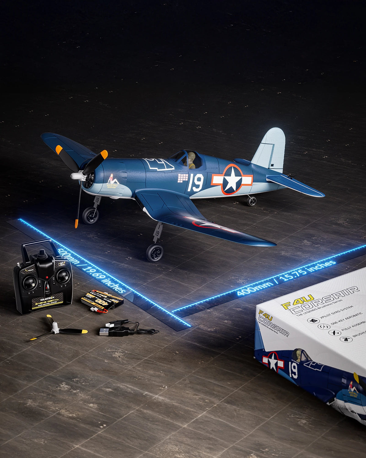 Volantexrc F4U Corsair Brushless Airplane Four Channel Ready To Fly