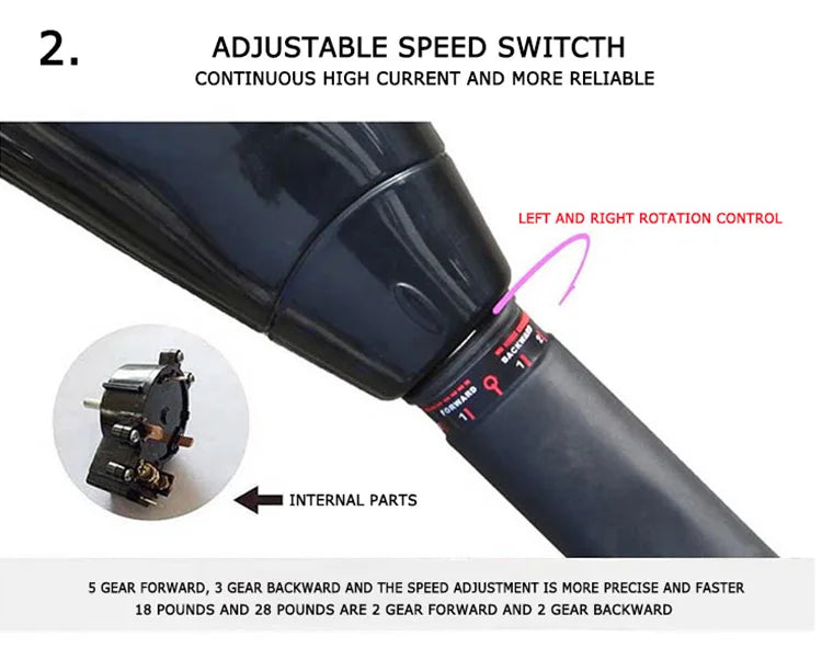 Marine 18, 28, 40, 50, 60, 88 Lbs 12V 24V DC Electric Cheap Boat Thrust Trolling Motors