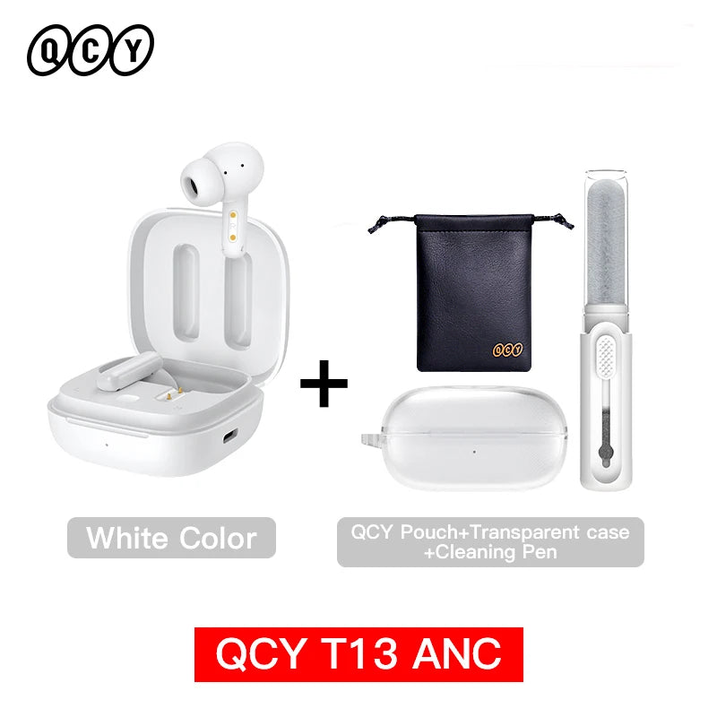 QCY T13 ANC Wireless Earphones Bluetooth Active Noise Cancelling Headphones