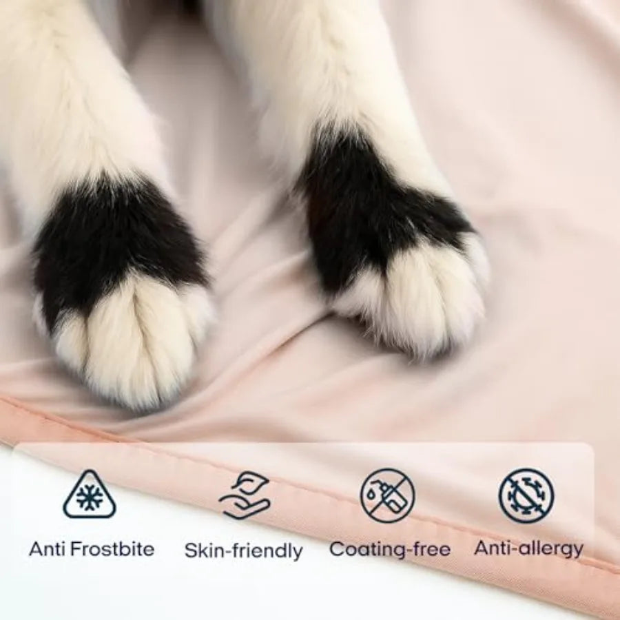 Premium Cooling Blanket for Dogs-Lightweight Fluffy Pet Throw and Bed Cover, Cooling Mat for Dogs, CatsandPuppies - Breathable,