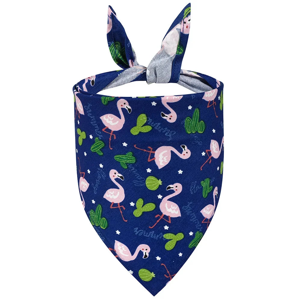 Adjustable Fruit Floral Dog Bandana Soft Washable Scarf