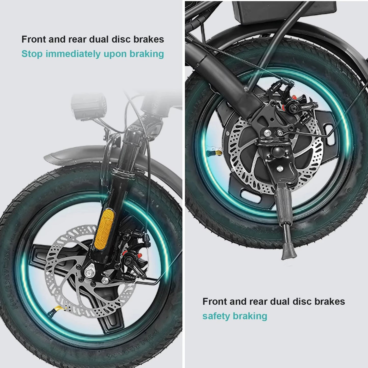Adult and Adolescent Electric Bicycles, 20MPH, 560W Motor, 48V Detachable Battery, 14 inch Folding Electric Bicycle, Up to 25-32 Miles Long, Commuter Electric Bike