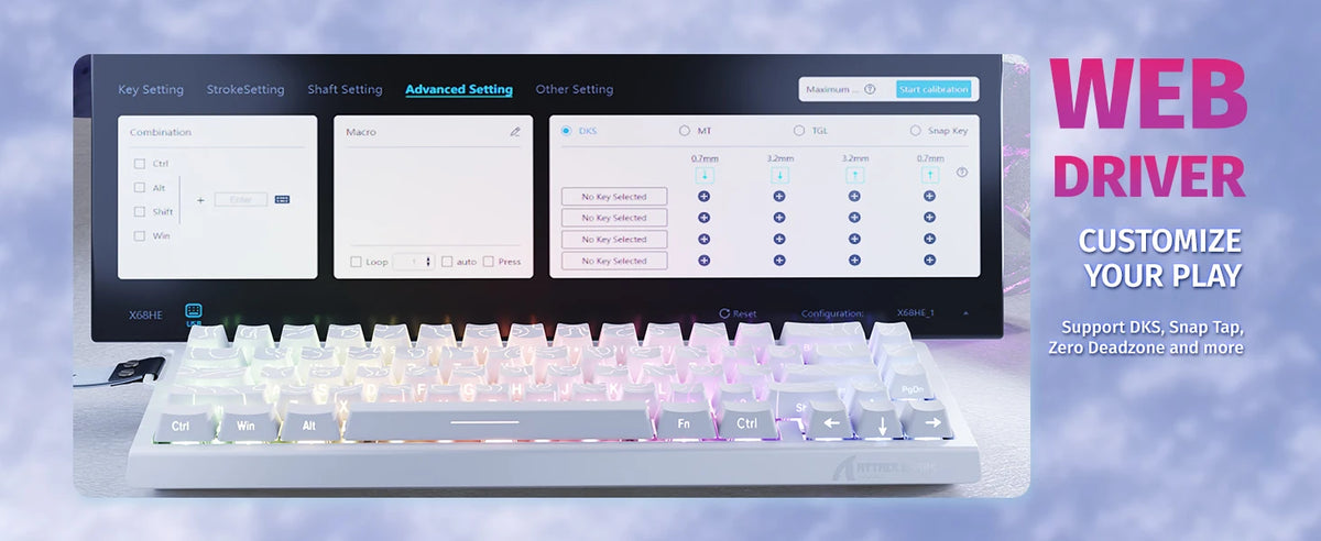 Attack Shark Rapid Trigger Hall Effect Mechanical Gaming Keyboard