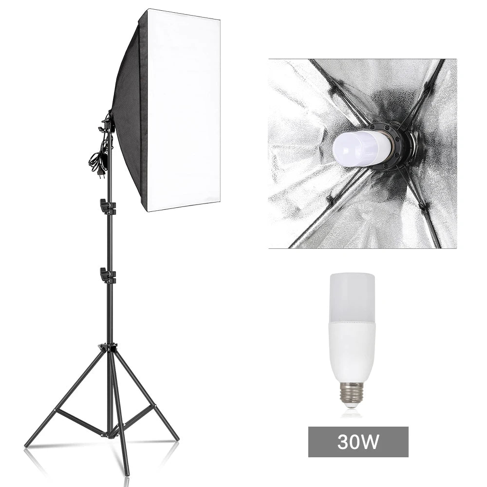 SH Continuous Softbox Lighting Kit For Photography Studio