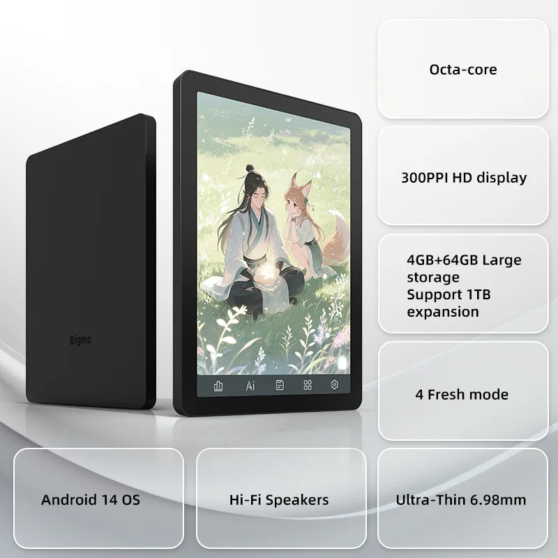 Bigme B6 Ebook Reader E Ink Front Light Android OS