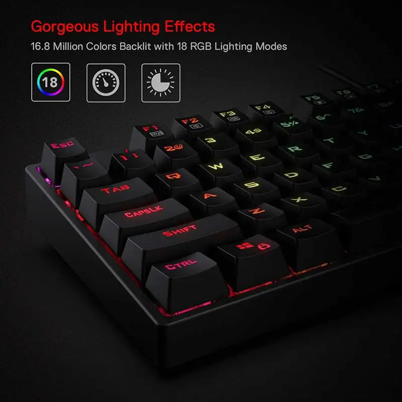 Redragon Surara RGB Mechanical Gaming Keyboard With Quiet Linear Switches