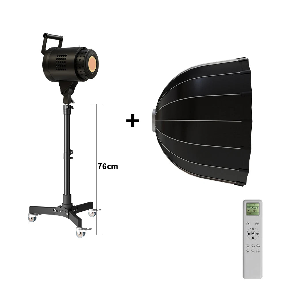Bowens Lighting Video Studio 135W 110-220V Photography Dimmable LED Lamp Flash Studio 3000-6000K 3 Color Remote Control Display