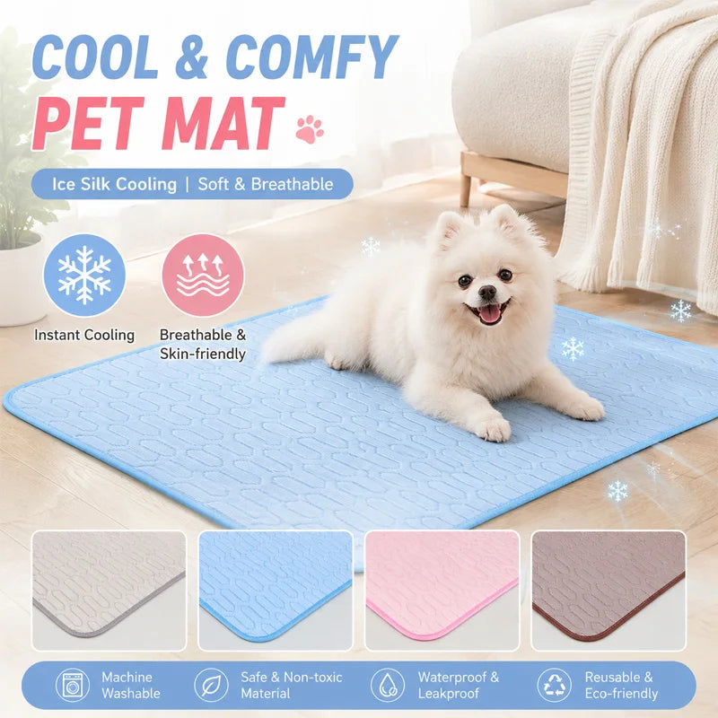 Dog Cooling Mat Summer Pet Cold Bed Extra Large For Small Big Dogs Cat Durable Blanket Sofa Cat Ice Pad Blanket Pet Accessories