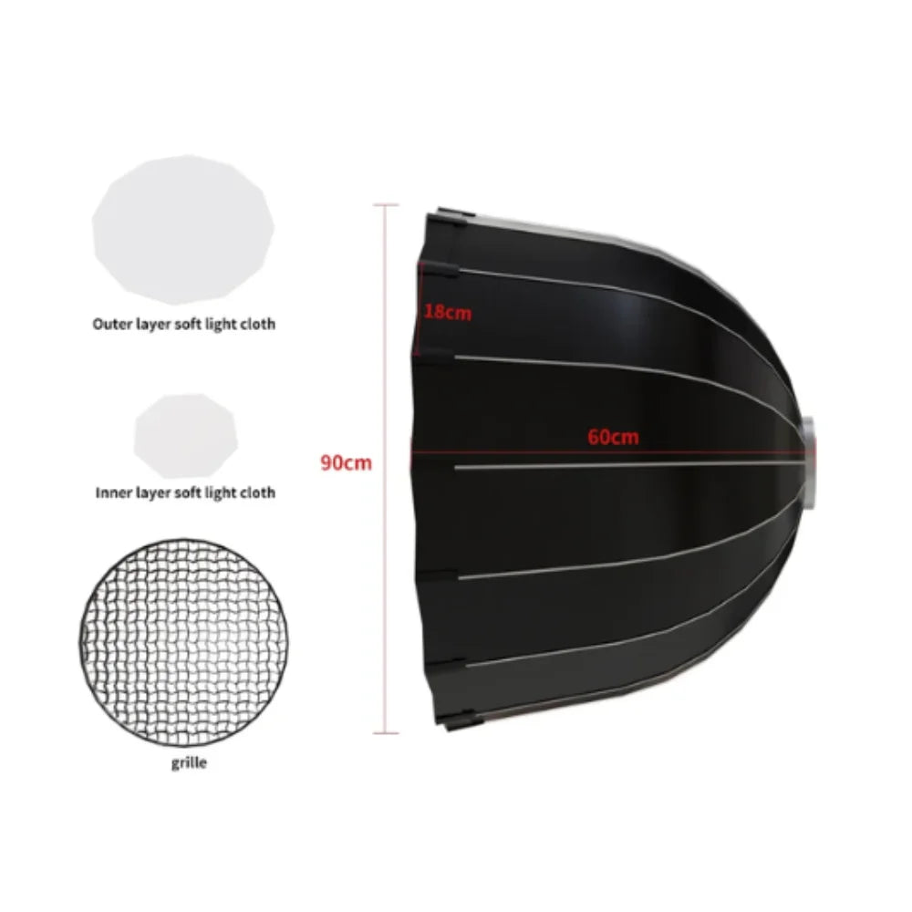 SH 115W LED Video Light With Bowens Mount Studio Lamp
