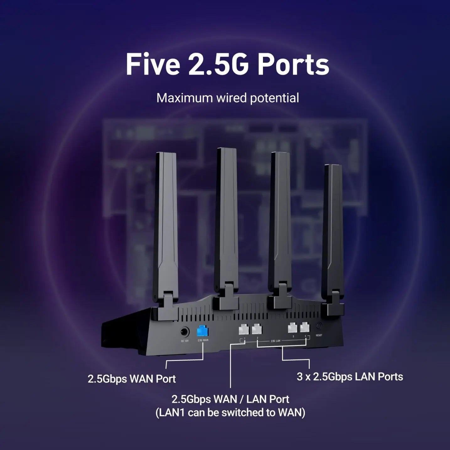 GL.iNet GL-BE9300 Flint 3 Tri-Band Wi-Fi 7 Router for Wireless Internet 5 x 2.5G VPN Router High Speed Gaming Long Range 6GHz Home Wirelss Router, 9 Gbps Wireless Speed for Smooth 8K Streaming, Low-latency Gaming Video Calls