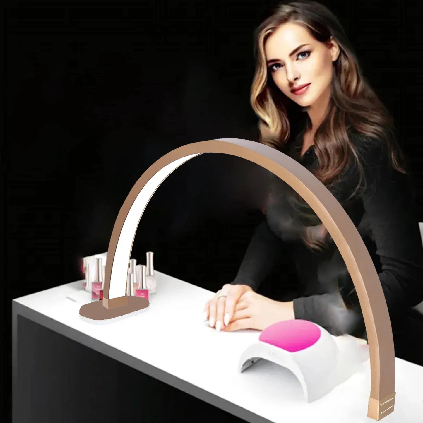 Professional Fosoto Adjustable Led Half Moon Nail Manicure Lamp
