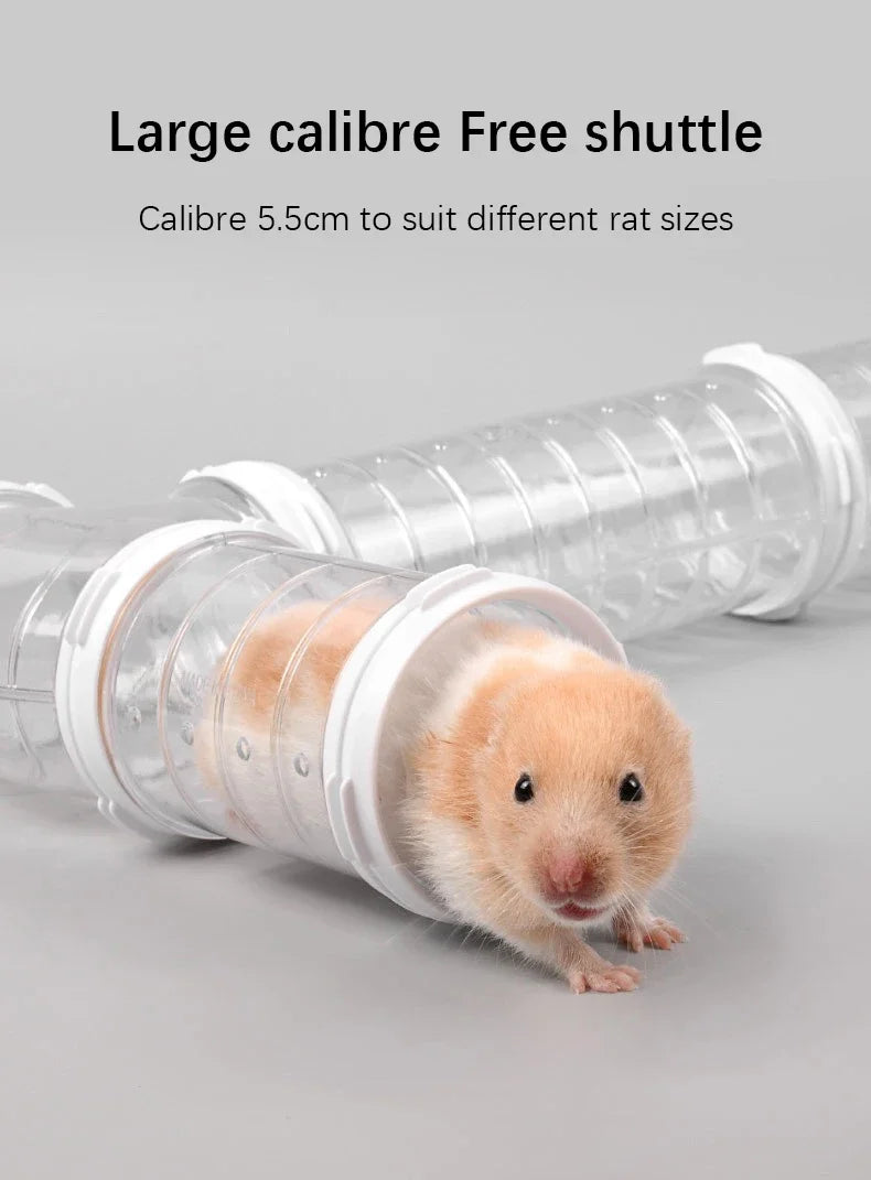 New Hamster Coop External Pipelines Can Be Randomly Spliced DIY Landscape Design Pipes Hamster Cage Modification Movement Tunnel