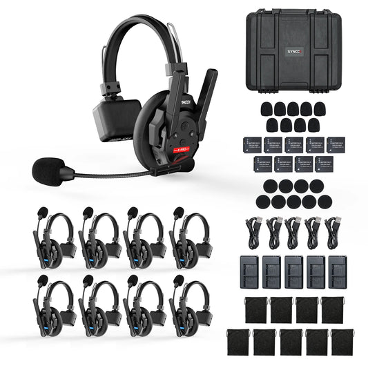 SYNCO XTALK XPRO 2.4G Wireless Intercom Headset 500m 5-Person Communication Noise Reduction for Live Broadcast & Video Shooting