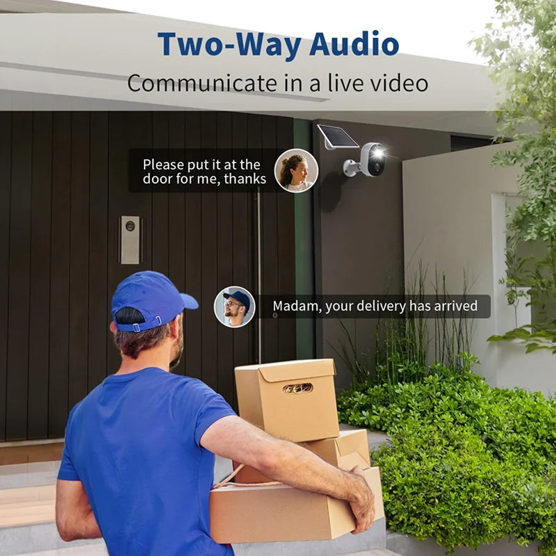 Vstarcam 4K WiFi Solar Security Battery Camera 5MP Wireless Outdoor Battery Powered Cameras Color Night Vision PIR Human Motion Cam