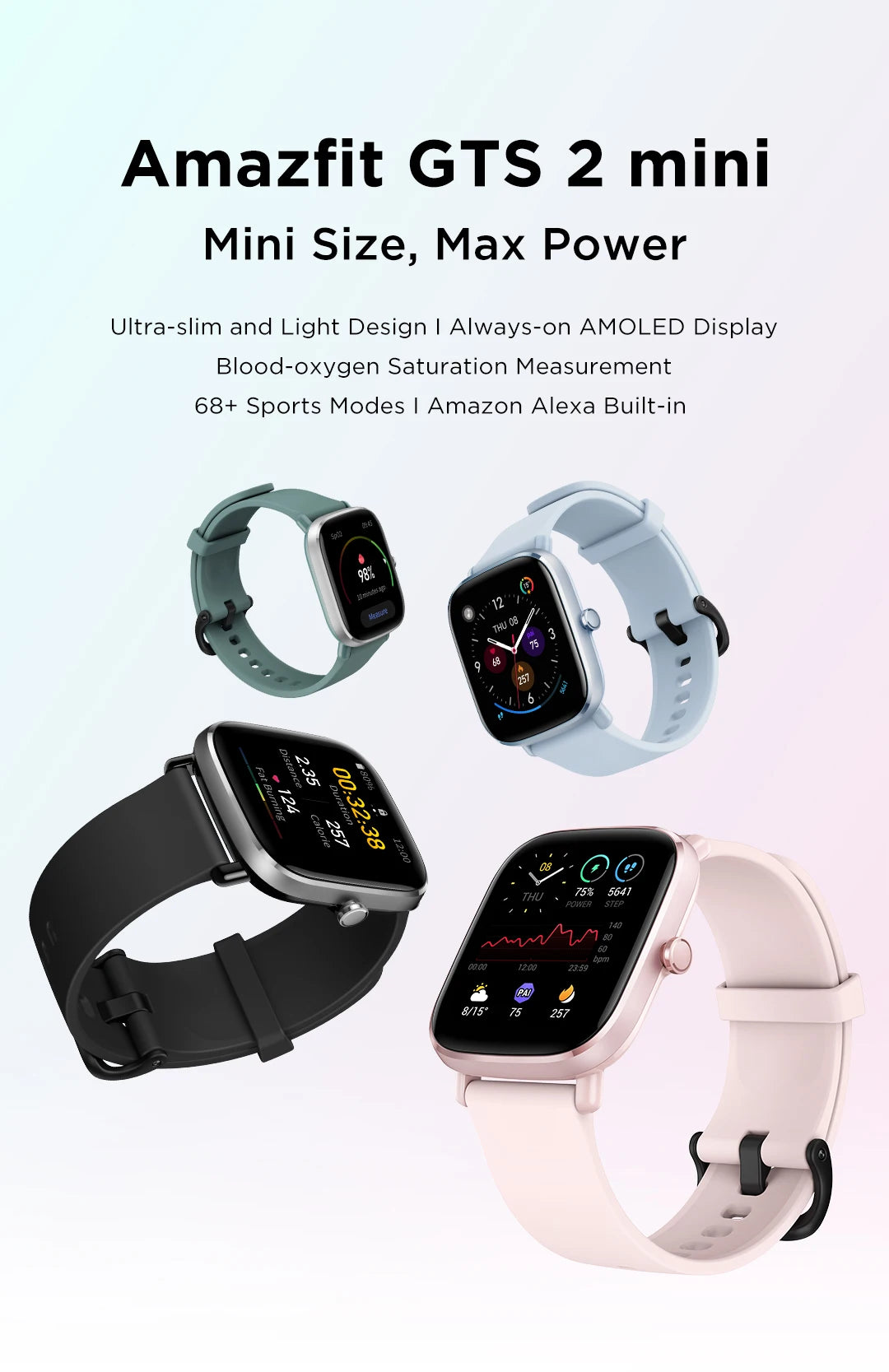 Amazfit GPS Smartwatch With Sports Modes And Sleep Tracking