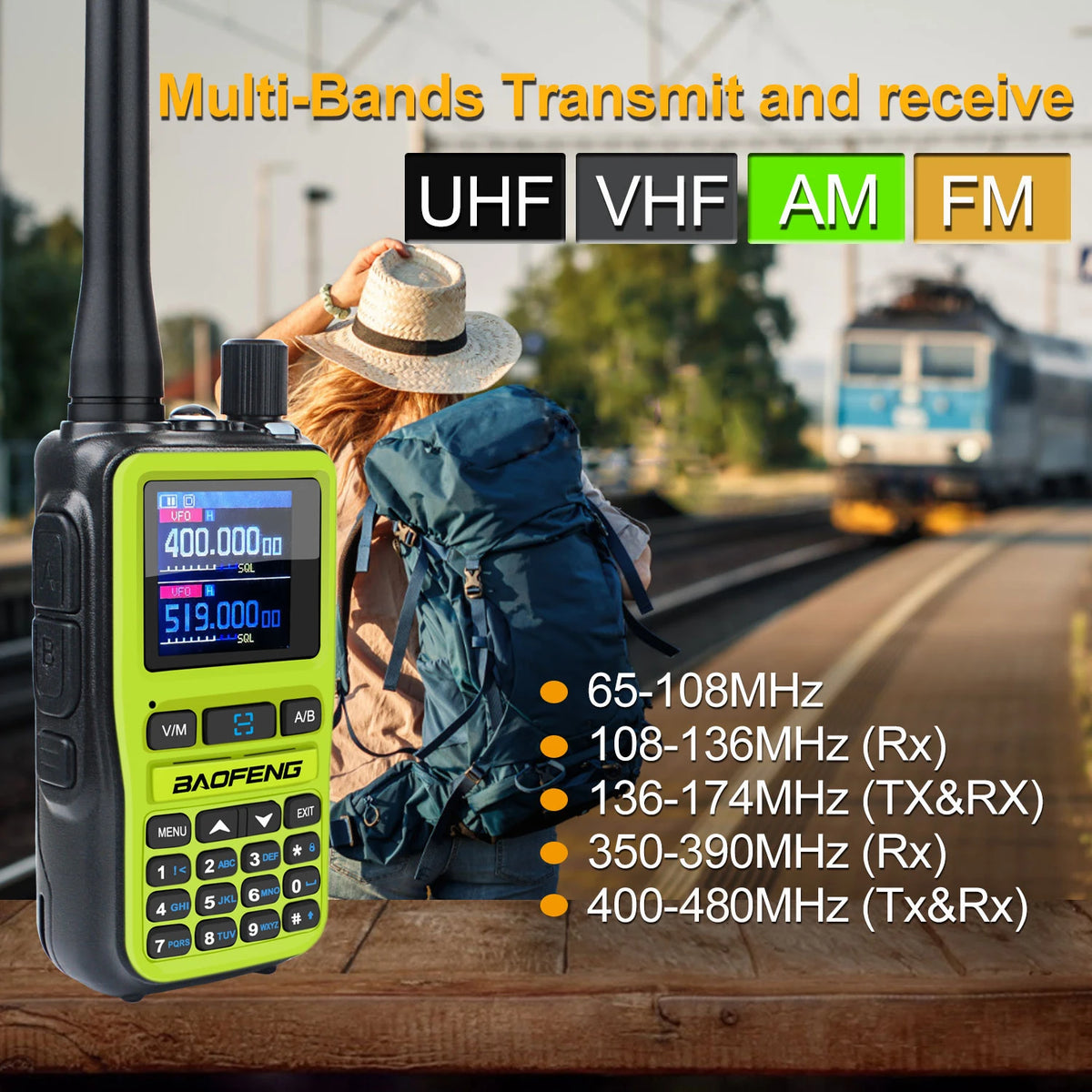 Baofeng UV-5R Dual Band Two-Way Radio With Type-C Charging