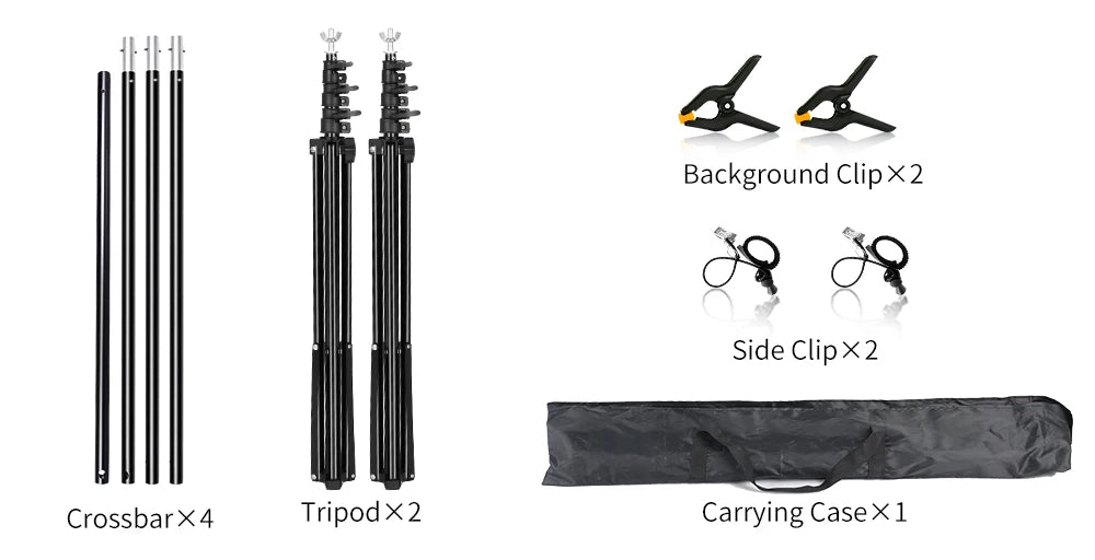 2X2M 2X3M 2.6X3M Background Support System Photography Backdrops Stand  Photo Studio Kit Chromakey Green Screen Frame