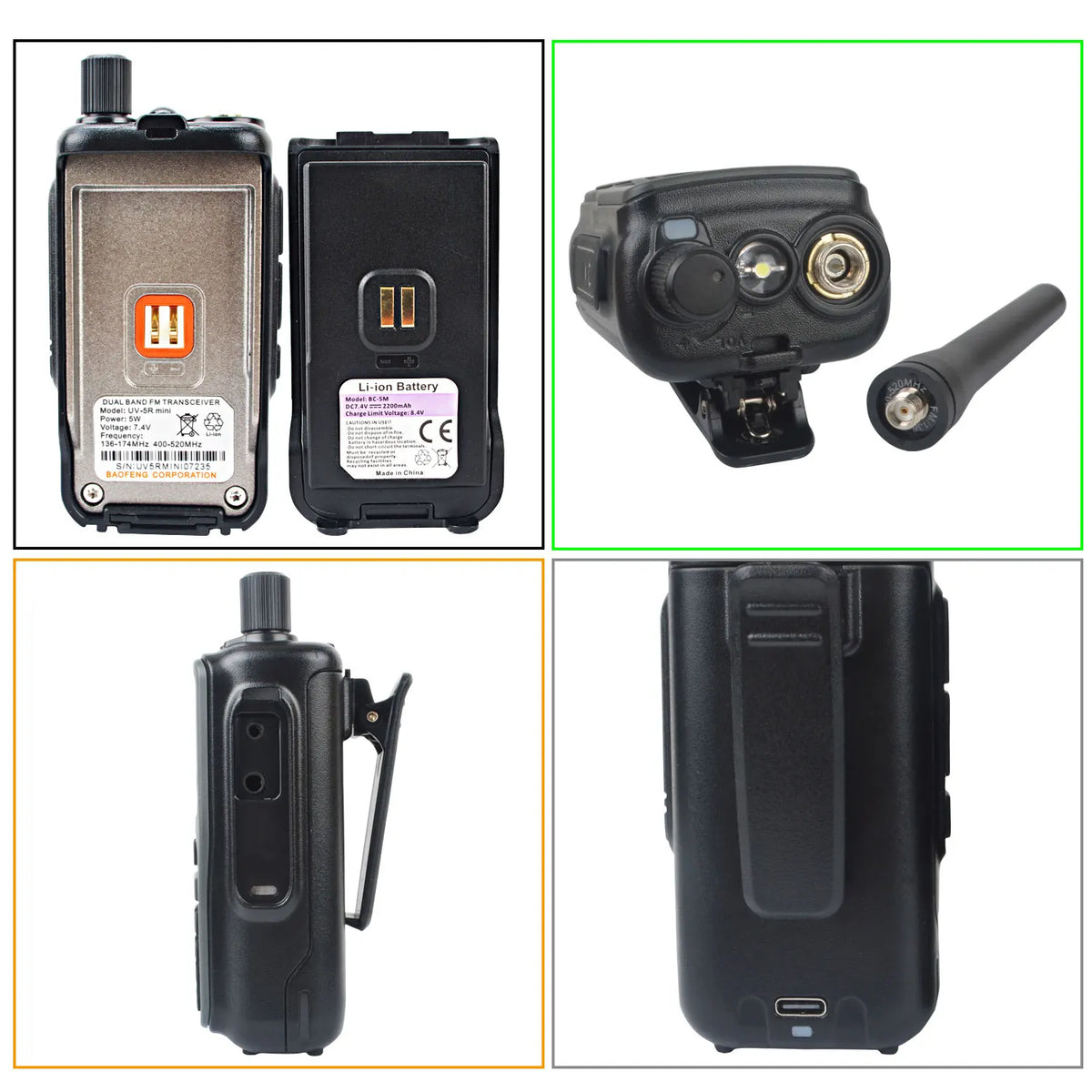 Baofeng UV-5R Dual Band Two-Way Radio With Type-C Charging