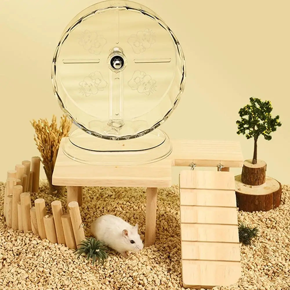Hamster Running Sport Transparent Widened Running Wheel Support Toy Small Pet Roller Bearing  Silent Running Wheel