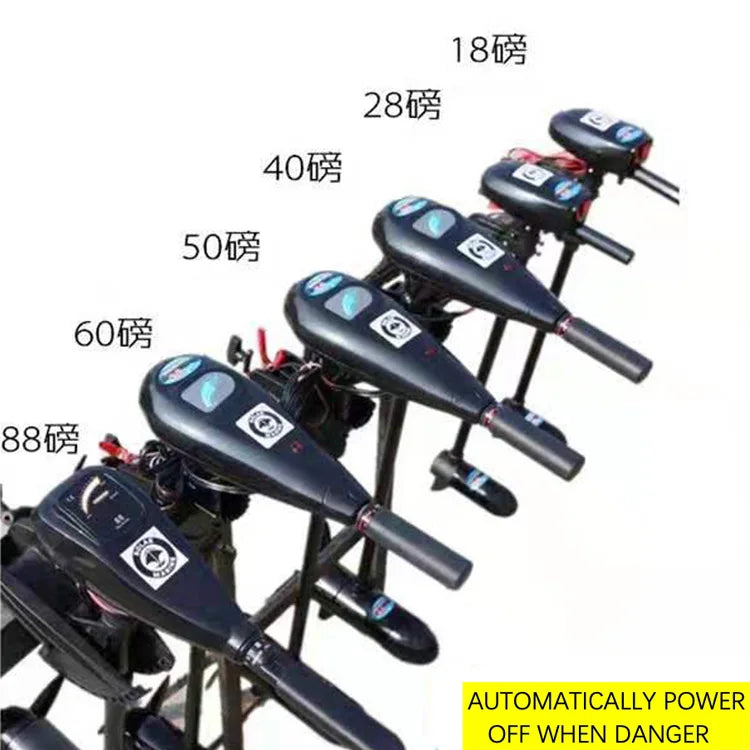 Marine 18, 28, 40, 50, 60, 88 Lbs 12V 24V DC Electric Cheap Boat Thrust Trolling Motors