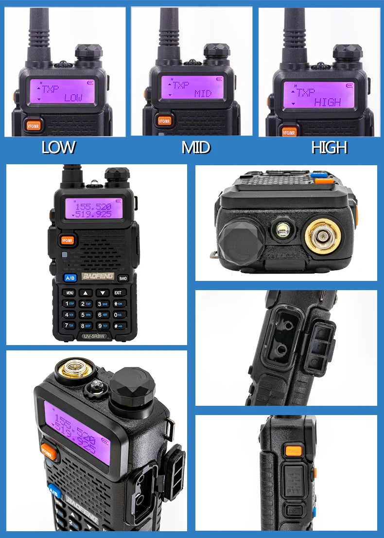 Baofeng UV-5R Dual Band VHF UHF Portable Two-Way Radio Transceiver