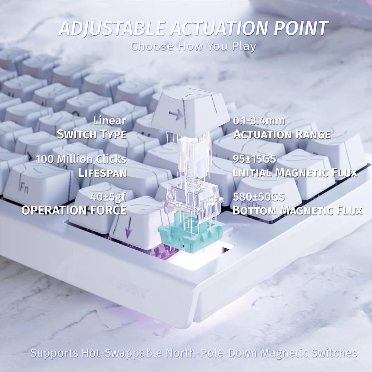 Attack Shark Rapid Trigger Hall Effect Mechanical Gaming Keyboard