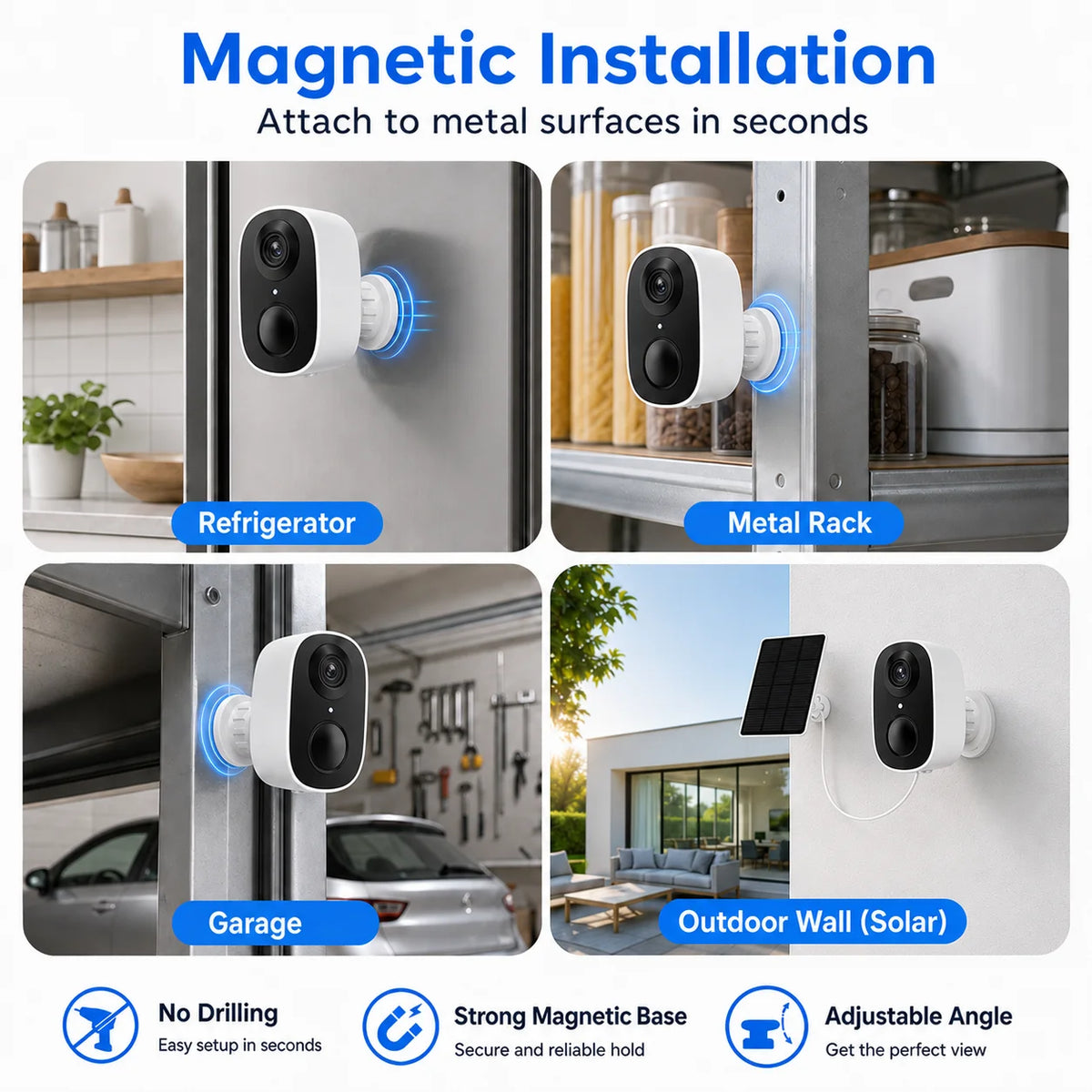 Vstarcam 4K WiFi Solar Security Battery Camera 5MP Wireless Outdoor Battery Powered Cameras Color Night Vision PIR Human Motion Cam