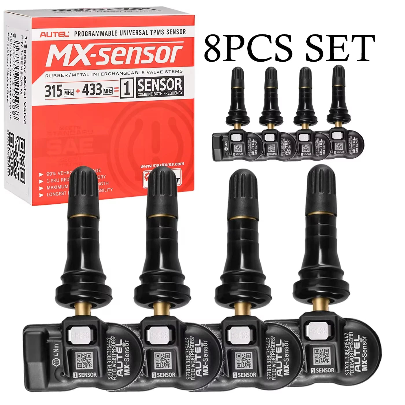 Autel TPMS MX Sensor 315MHz 433MHz Sensor 2in1 Clone-able Programming Sensors For TS501 TS508 Tire Pressure Monitoring Car Tool