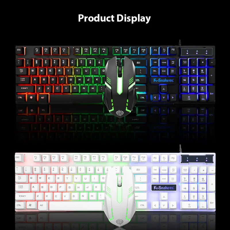KM320 Waterproof Backlit Gaming Keyboard And Mouse Set