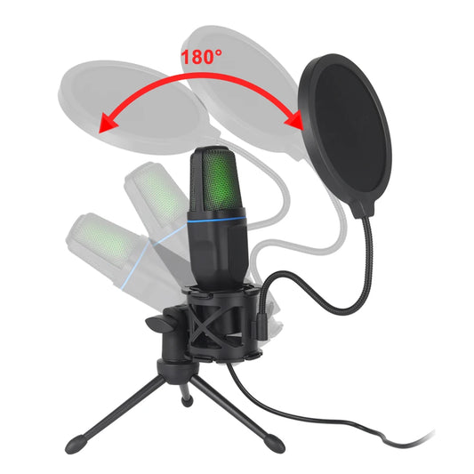 USB Microphone RGB Microfone Condensador Wire Gaming Mic for Podcast Recording Studio Streaming Laptop Desktop PC usb microphone mic karaoke microphone bluetooth microphone for phone ушной мониторинг karaoke mi