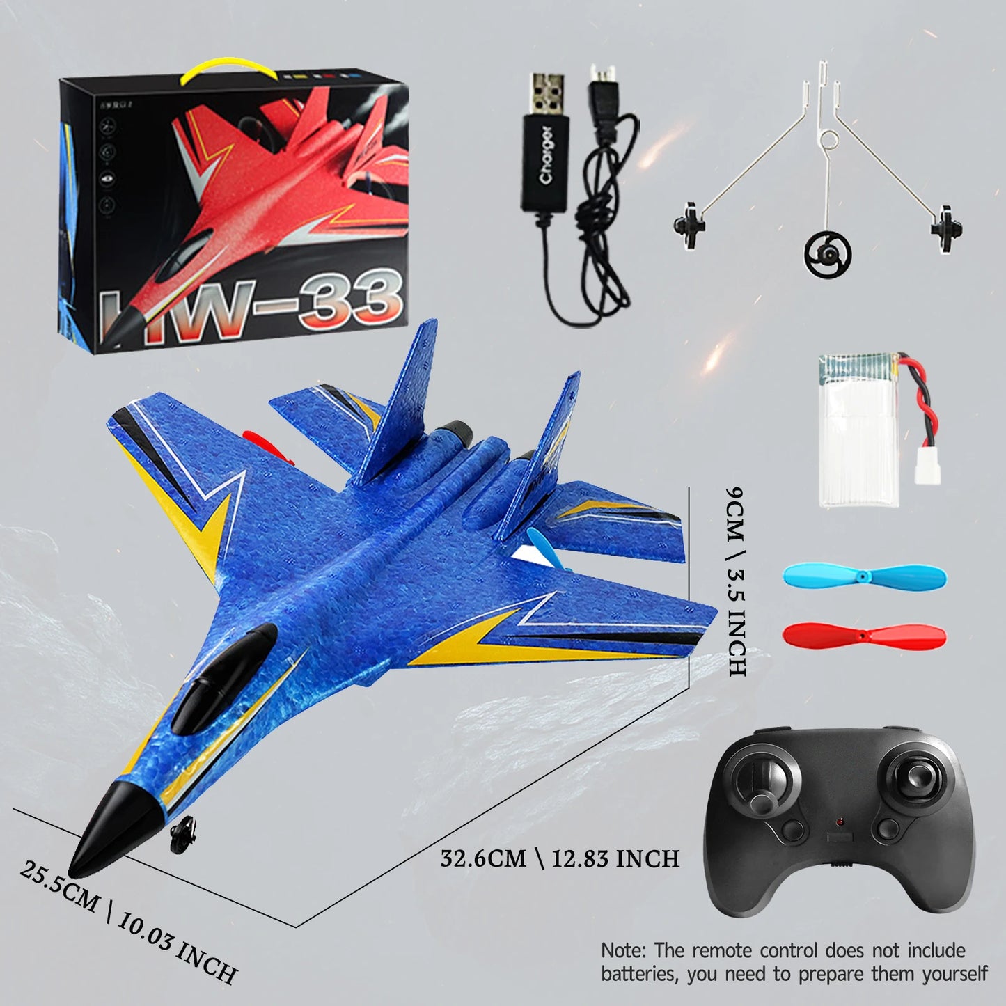RC Fixed Wing Fighter Jet With Precision Gyro Stabilization