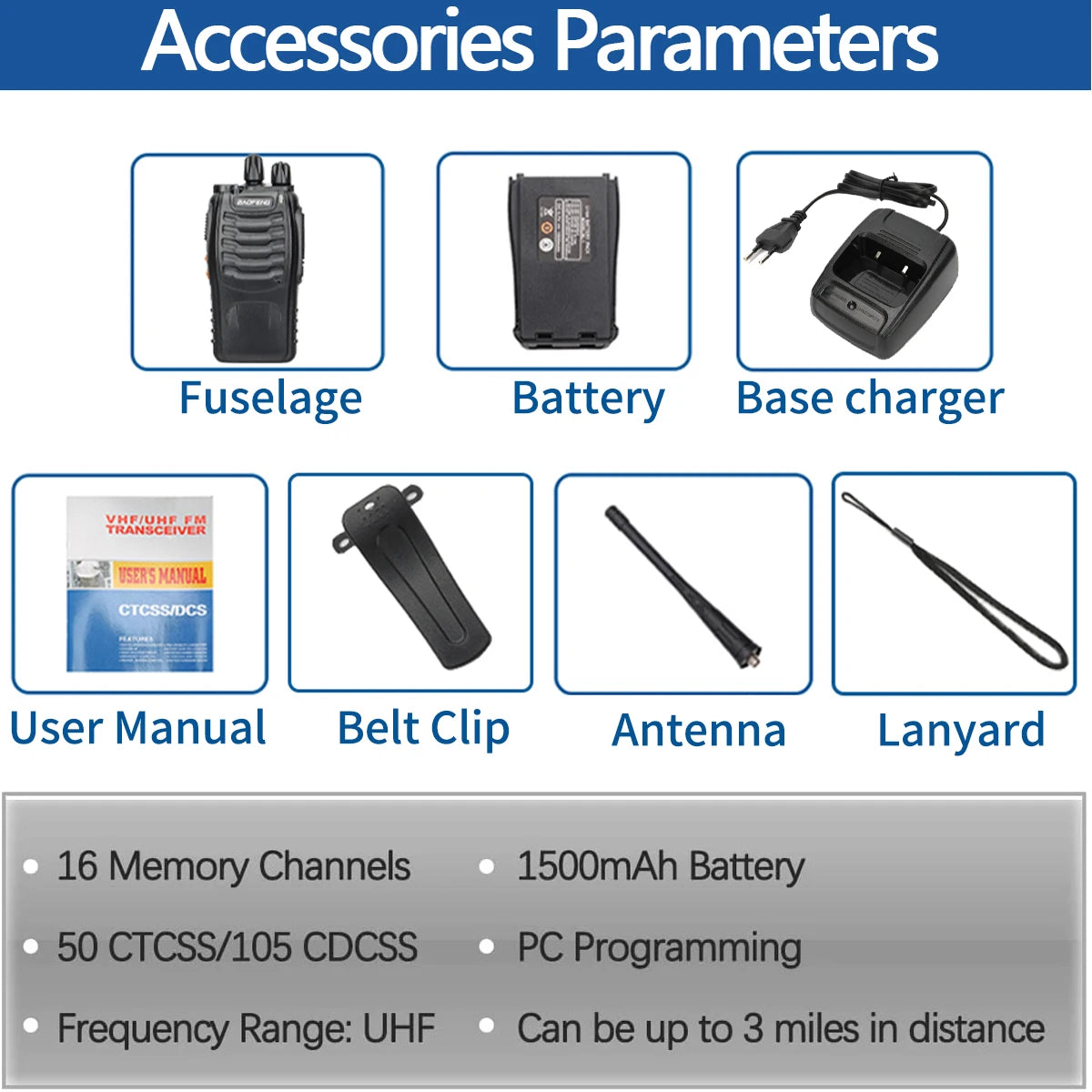 Baofeng BF-88E UHF Two Way Radio for Hunting Outdoors