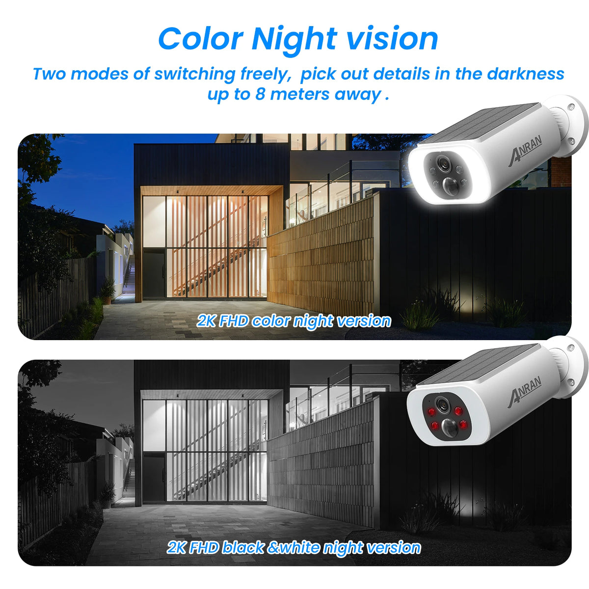 Anran Outdoor Wireless WiFi Security Camera With Solar Power