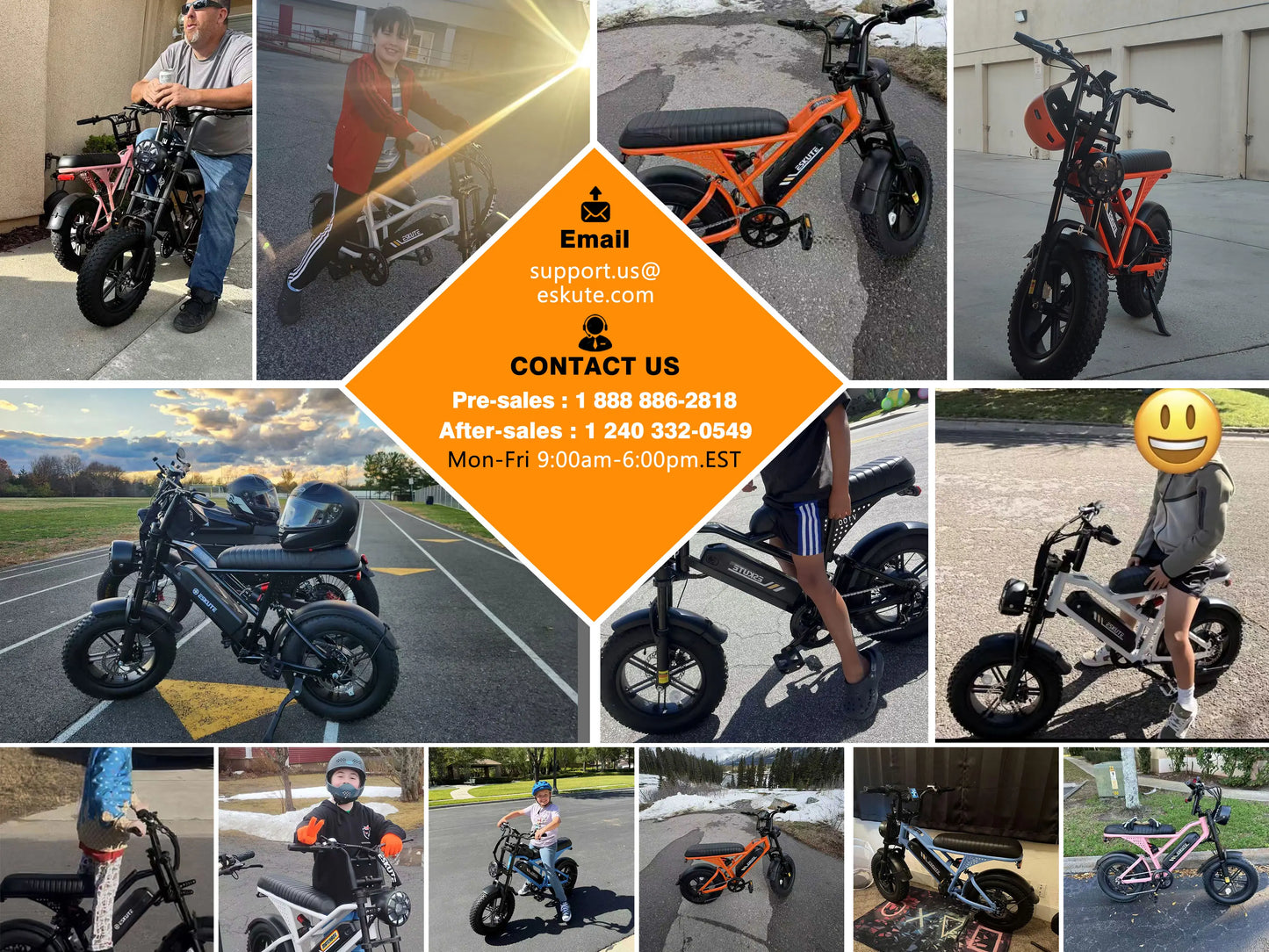 Eskute V100 Electric Dirt Bike, 1500W Peak 28MPH 48V13Ah Battery Motorcycle, All Terrain Dual Suspension E Bike 28MPH Top Speed, Ebike Up to 60 Miles Range, 16"x4" Fat Tire,  7-Speed，UL2849