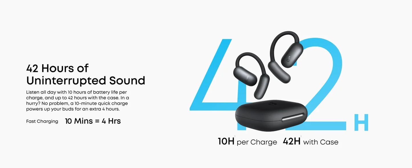 soundcore AeroFit 2 by Anker, Open-Ear Headphones, Real-Time Translation Earbuds, 4 Adjustable Positions (Refurbished)