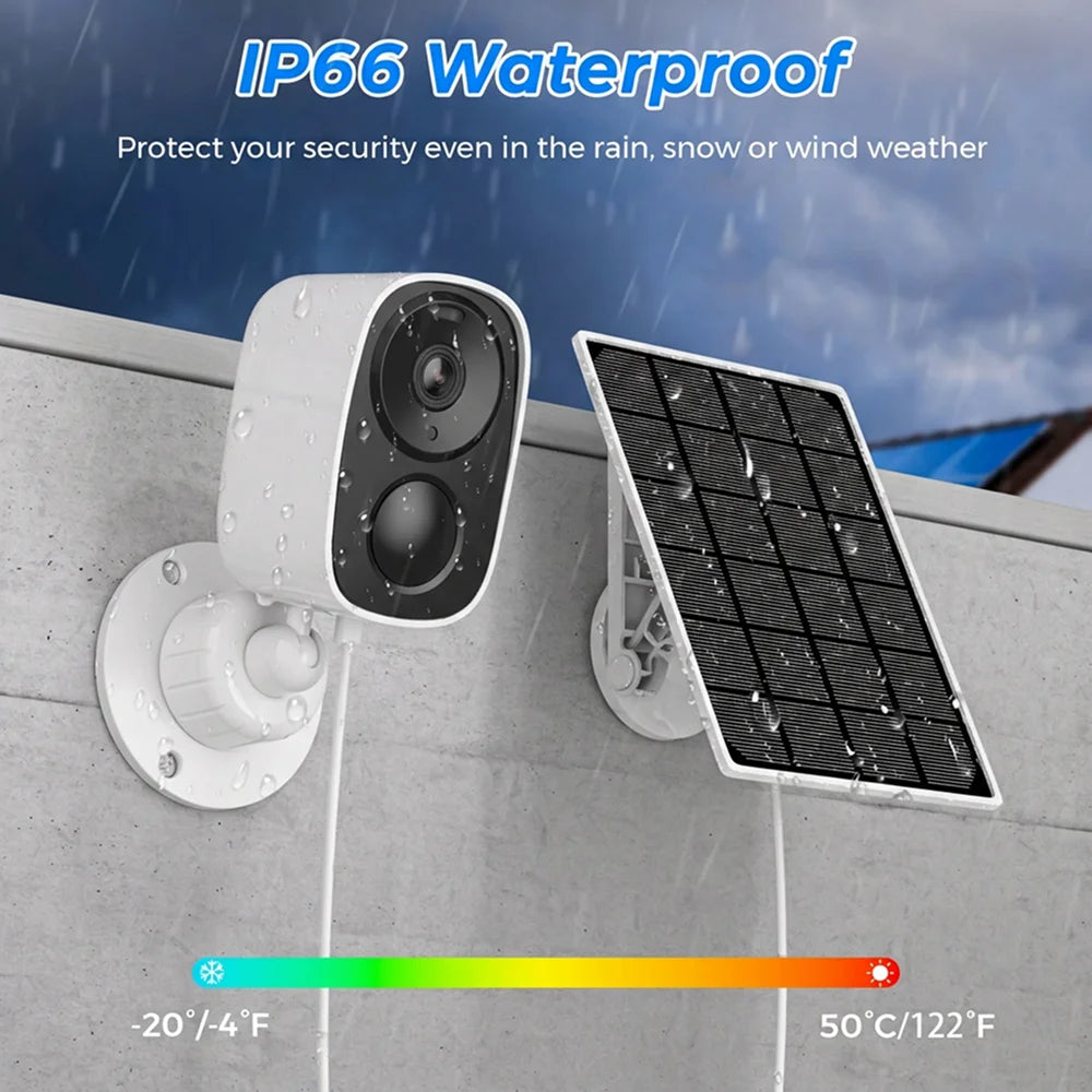 Vstarcam 4K WiFi Solar Security Battery Camera 5MP Wireless Outdoor Battery Powered Cameras Color Night Vision PIR Human Motion Cam