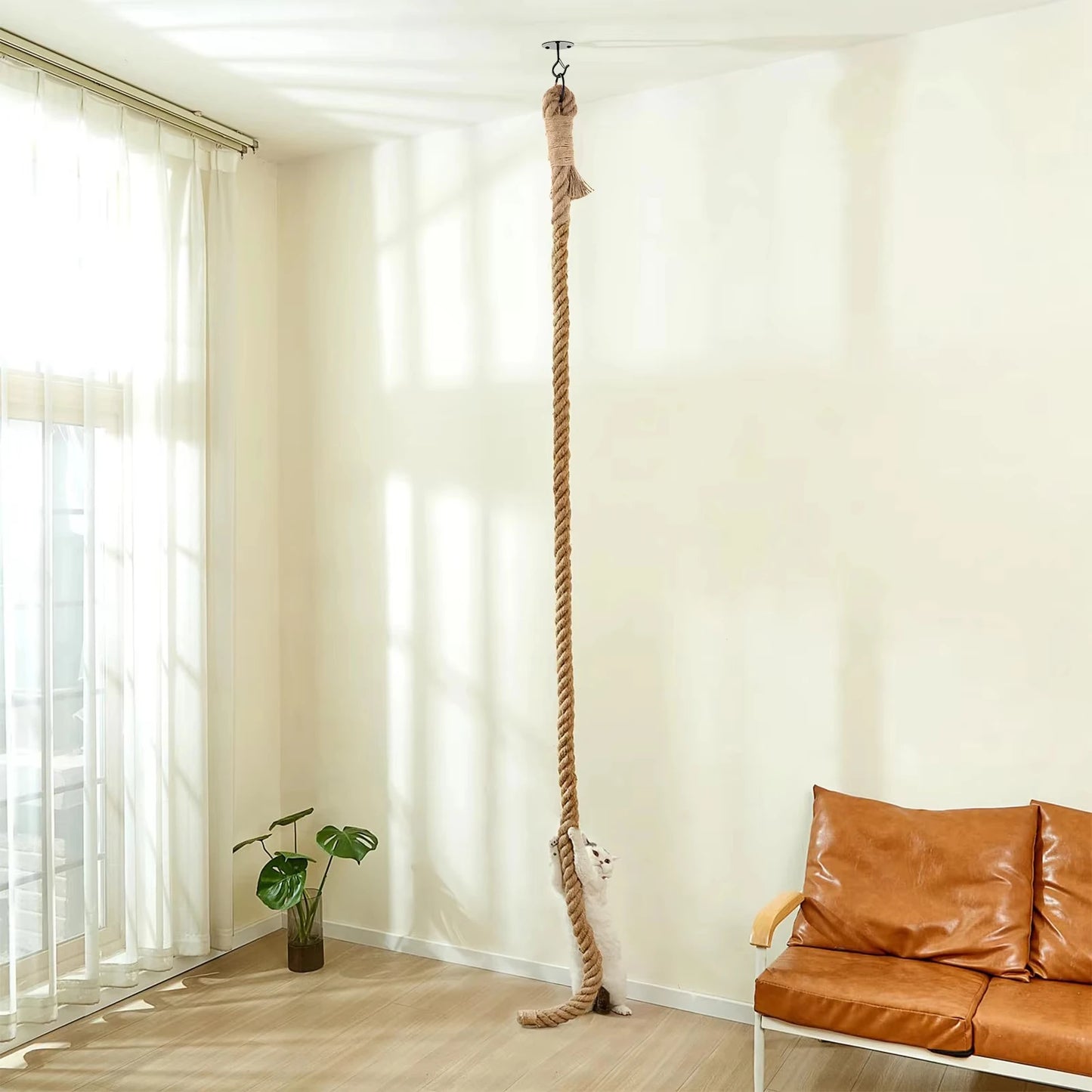 Cat Sisal Climbing Rope Climber Tree For Play Climbing Scratching Post Interactive Toys Jungle Gym Exercise for Indoor Cats