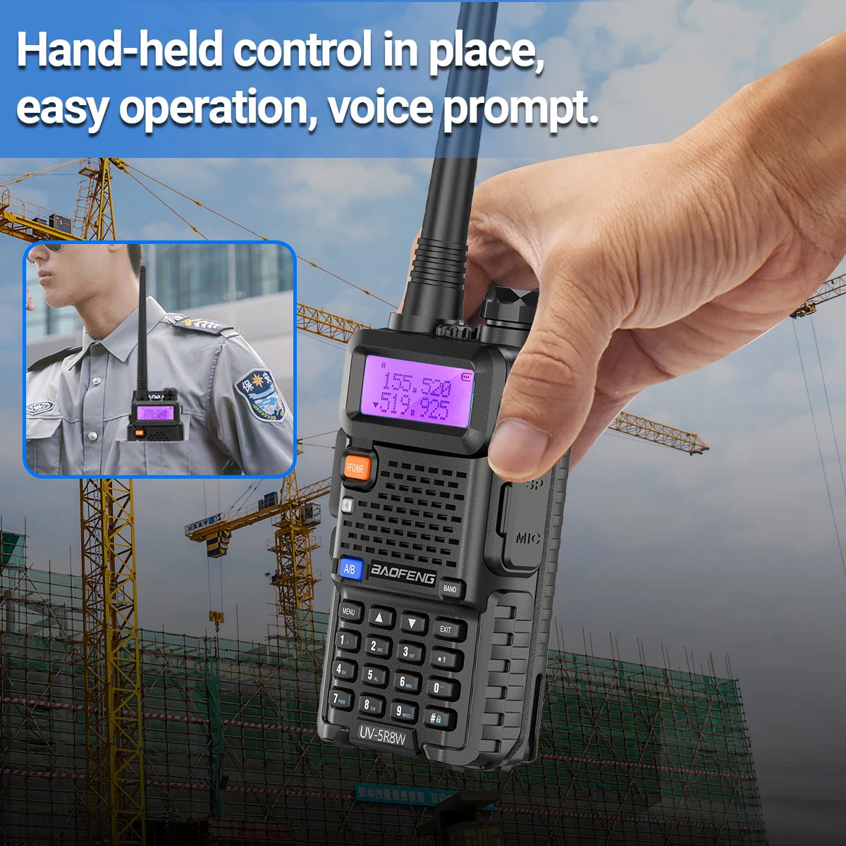 Baofeng UV-5R Dual Band VHF UHF Portable Two-Way Radio Transceiver