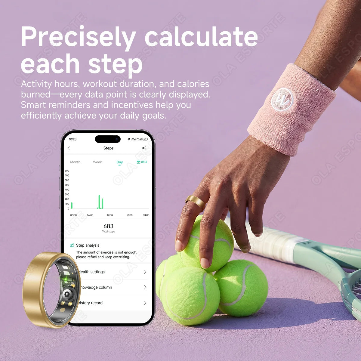 Ola Esporte Smart Ring Health Fitness And Sleep Tracker