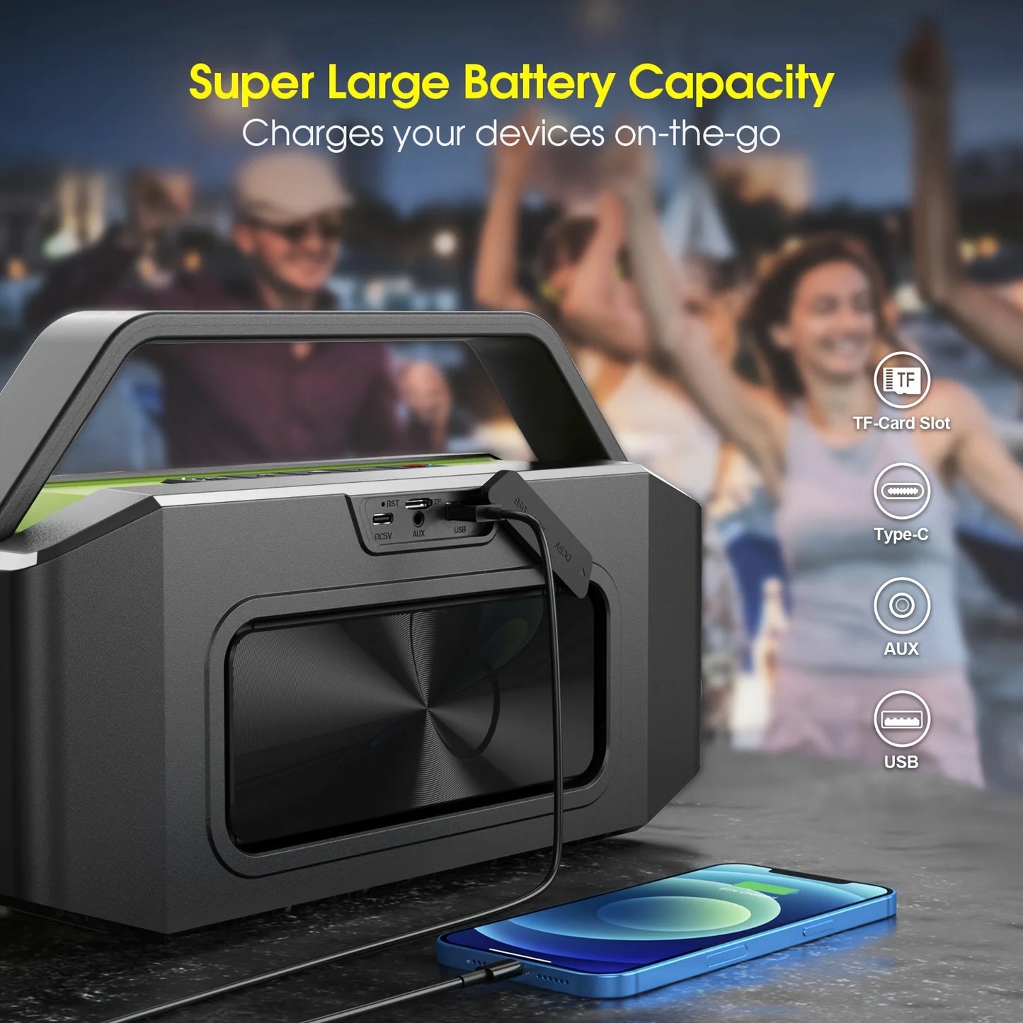 W-King D9-1 Portable Bluetooth Speaker With Waterproof Design And Bass