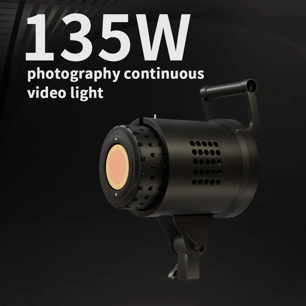Bowens Lighting Video Studio 135W 110-220V Photography Dimmable LED Lamp Flash Studio 3000-6000K 3 Color Remote Control Display