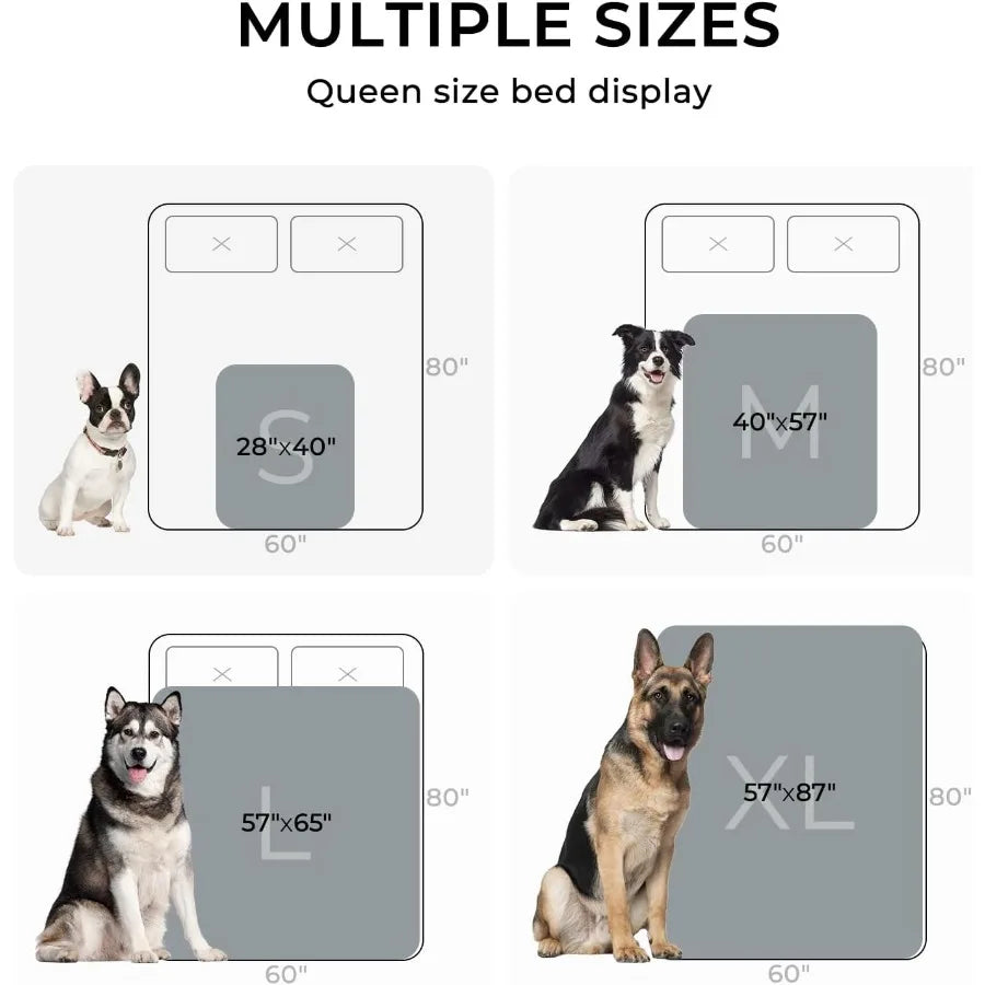 Waterproof Pet Blanket, Liquid Pee Proof Dog Blankets for Sofa Bed Couch, Reversible Sherpa Fleece Furniture Protector Cover fo