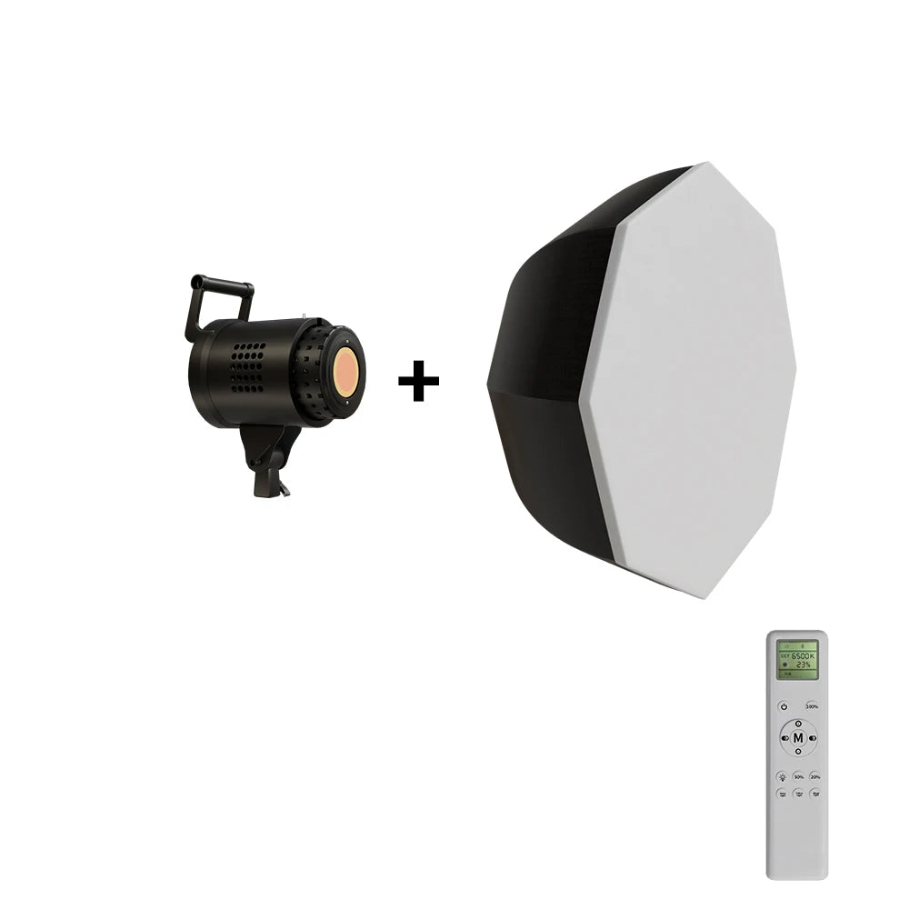 Bowens Lighting Video Studio 135W 110-220V Photography Dimmable LED Lamp Flash Studio 3000-6000K 3 Color Remote Control Display