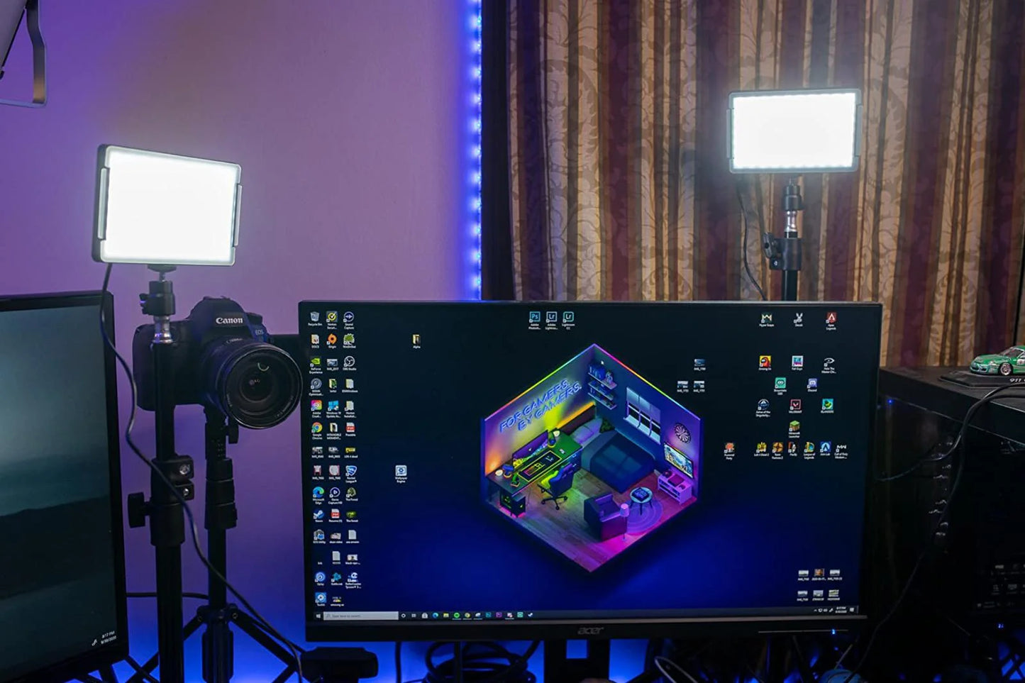 Baodeli Led Video Light Panel Photography Studio Lamp Tripod